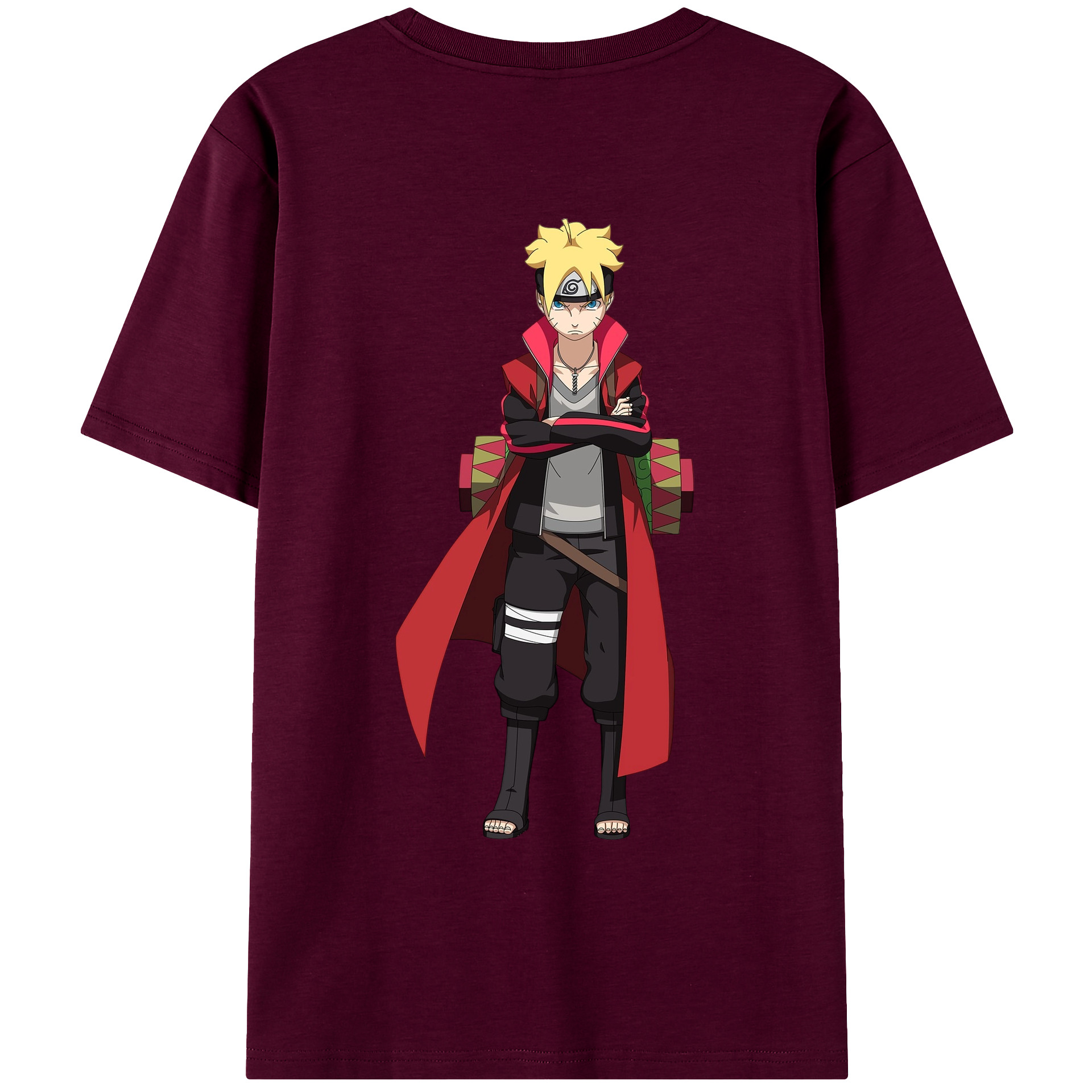 （画像用） NARUTO -ナルト- うずまき ボルト Uzumaki Boruto レディース半袖Tシャツ(バックプリント)